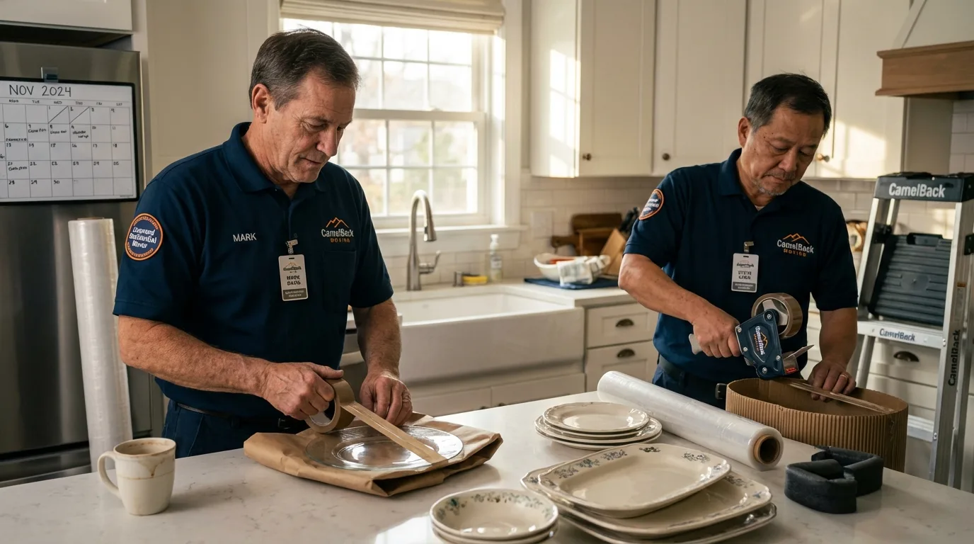 Professional crew packing kitchen dishware in Jonesville, VA